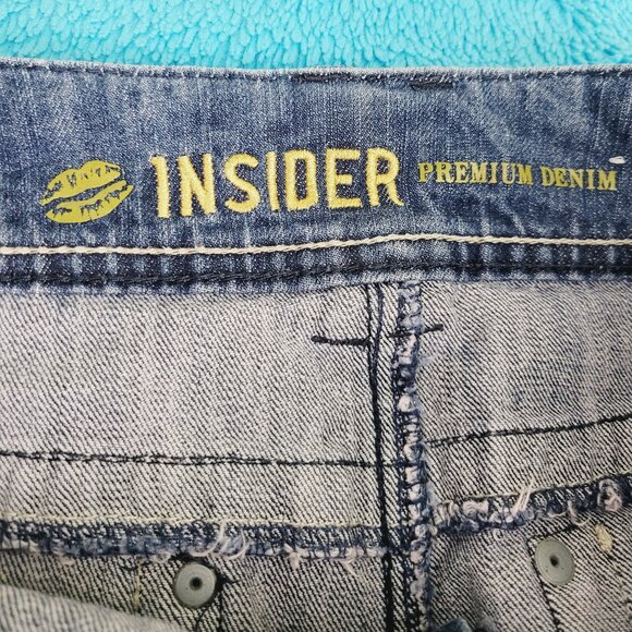 Insider Womens Blue Cotton Pockets Premium Denim Summer Knee Length Skirt Size 5 - Picture 10 of 14